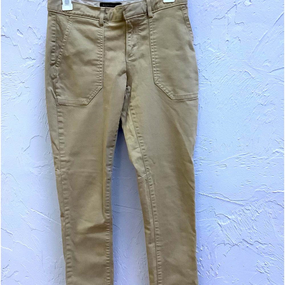 Tan ankle length pants from Banana Republic